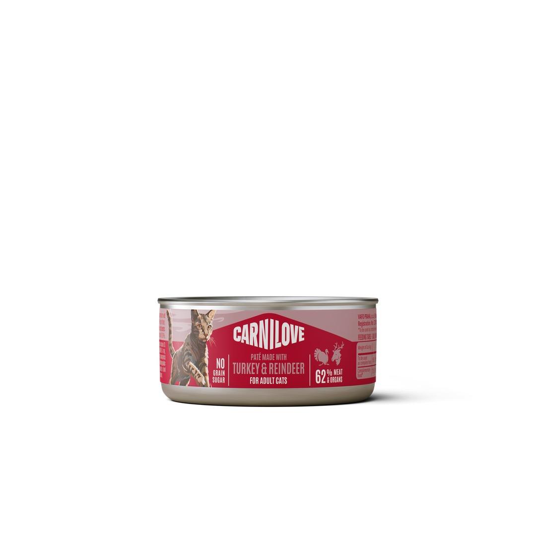 8595602582907.jpg Carnilove Turkey & Reindeer konserv kassidele 100g - Image 1