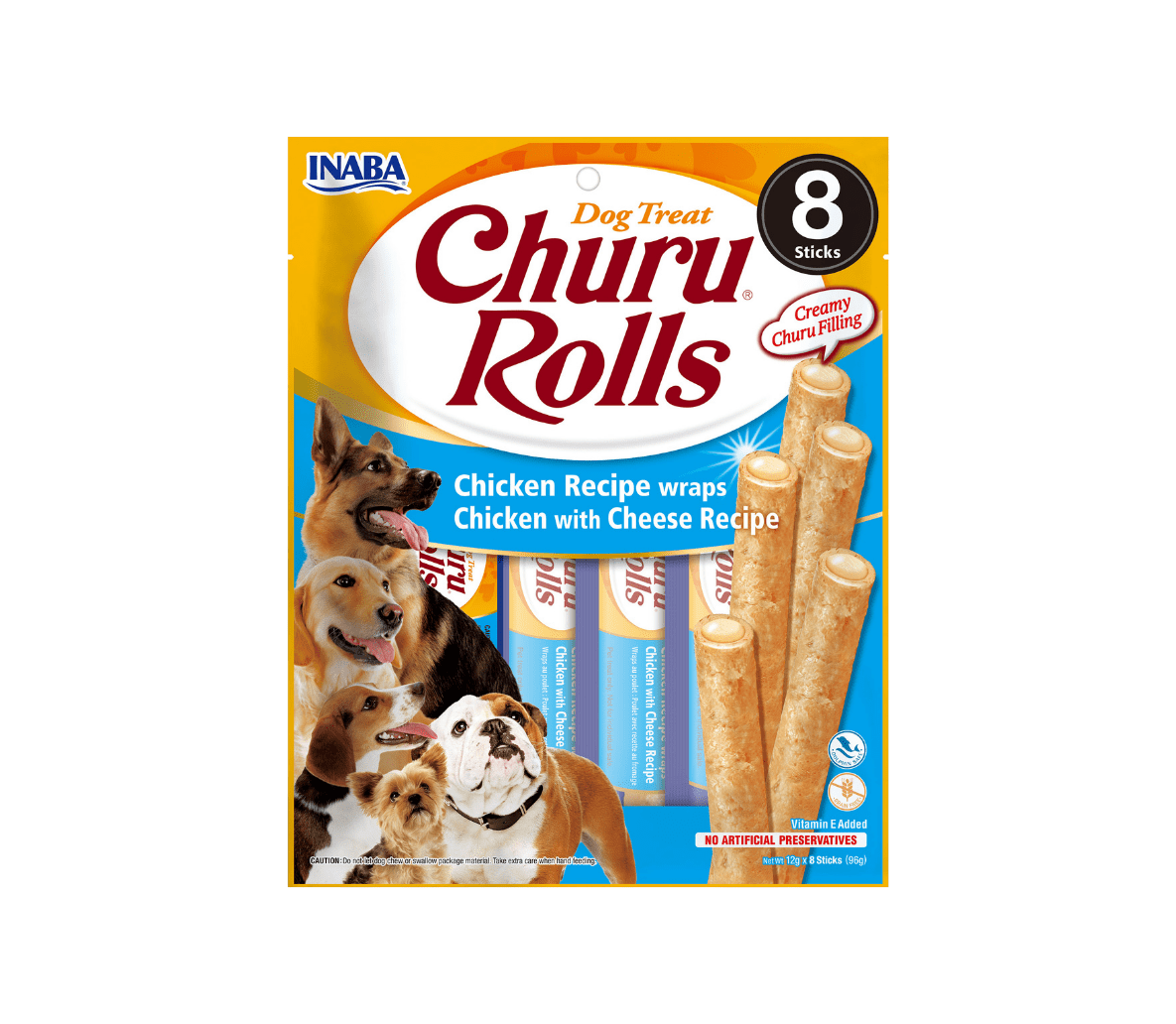 8859387701381.png Churu Rolls koeramaius kana ja juustuga 8x12g - Image 1