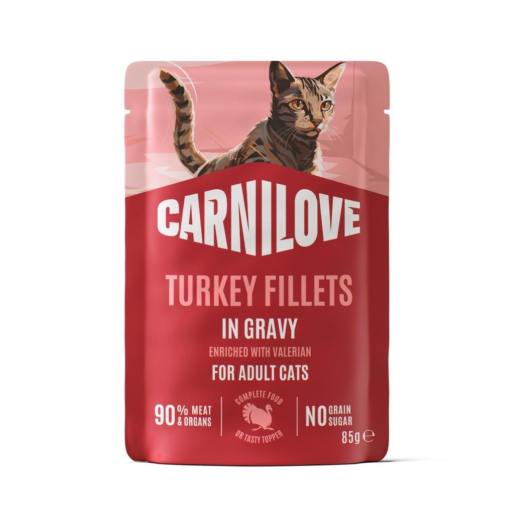 8595602582679.jpg Carnilove Turkey Gravy with Valerian märgtoit kassidele 85g - Image 1