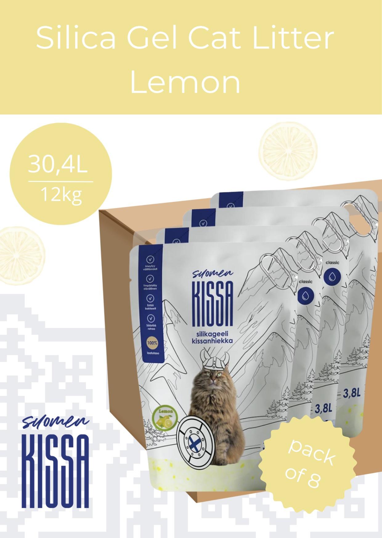 30L 12 kg - 9 Suomen Kissa sidrunilõhnaline silikageelist kassiliiv 30,4L - Pilt 1