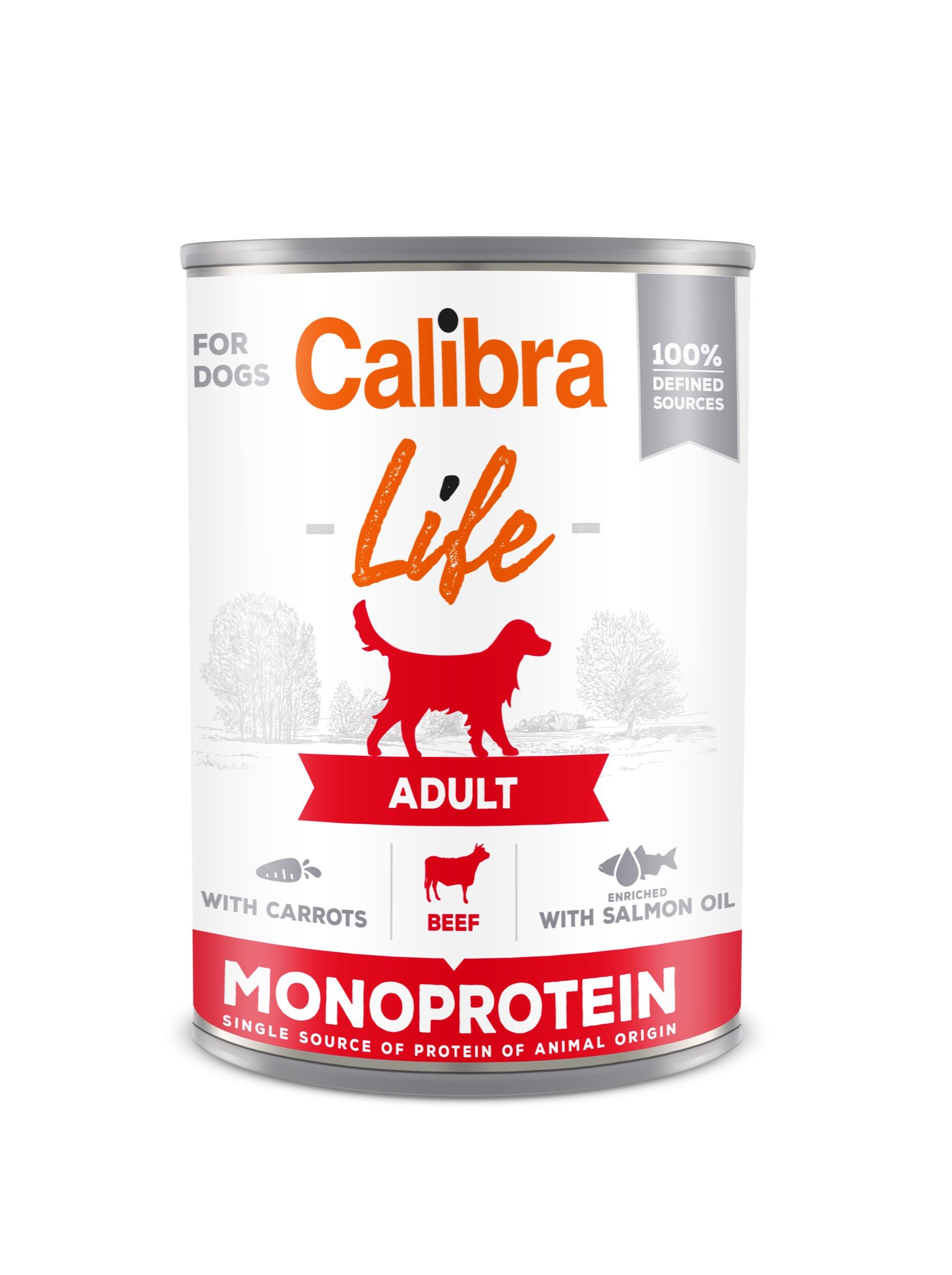8594062080152-1.jpg Calibra Life Adult Beef with Carrots konserv koertele 400g - Pilt 1