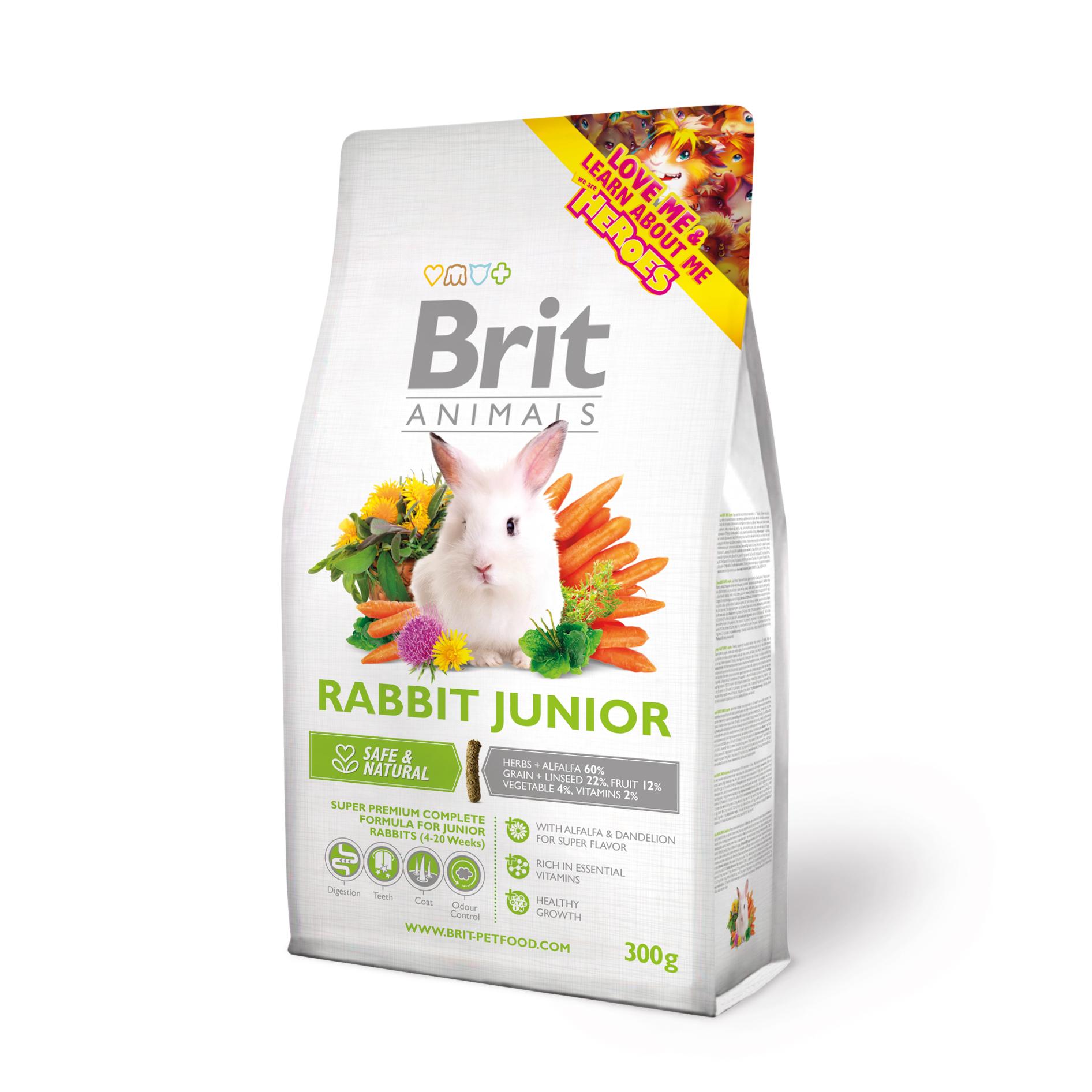 8595602504817.jpg Brit Animals Rabbit Junior täissööt noortele jänestele 0,3kg - Pilt 1