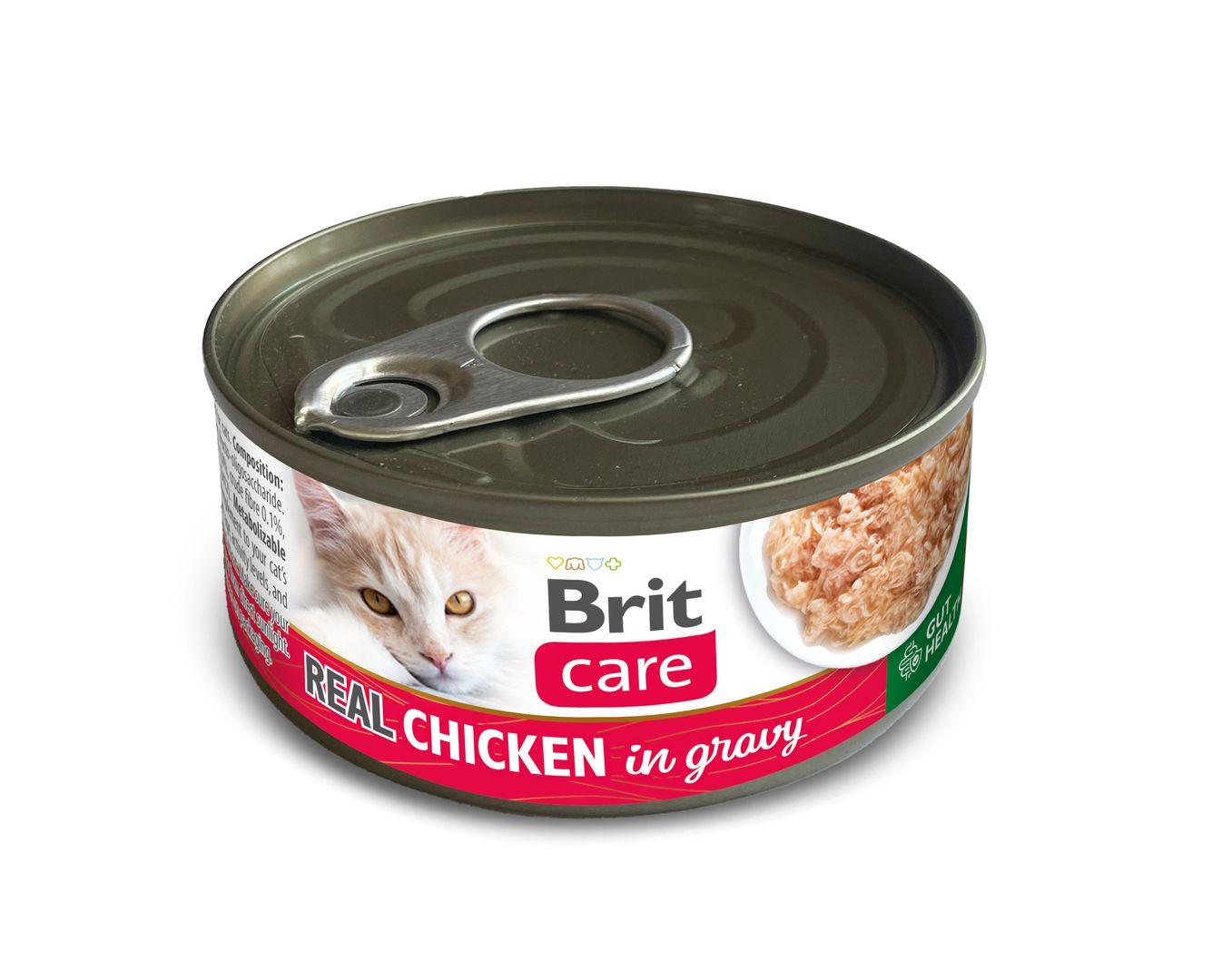 8595602579662.jpg Brit Care Real Chicken in gravy konserv kassidele 80g - Pilt 1
