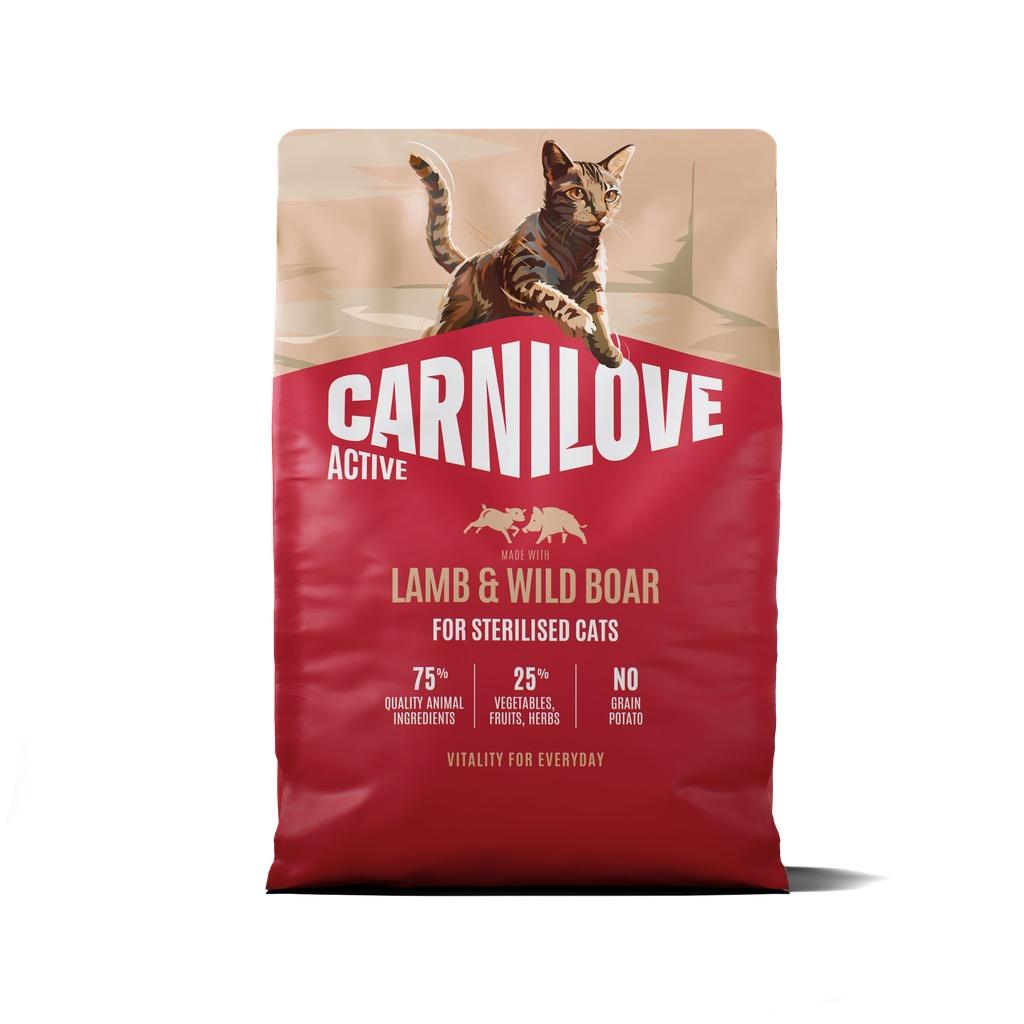8595602581450.jpg Carnilove Active Lamb & Wild Boar Adult Sterilised kassitoit 2kg - Pilt 1