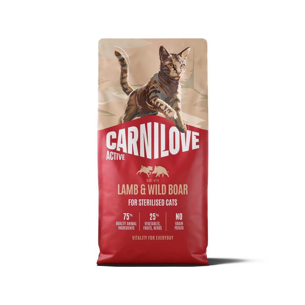 8595602581467.jpg Carnilove Active Lamb & Wild Boar Adult Sterilised kassitoit 6kg - Pilt 1