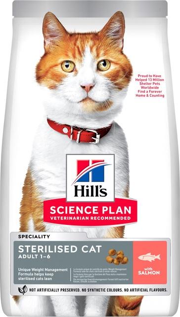 247669.jpg Hill's Science Plan Sterilized Adult kassi täissööt lõhega 1,5kg - Pilt 1
