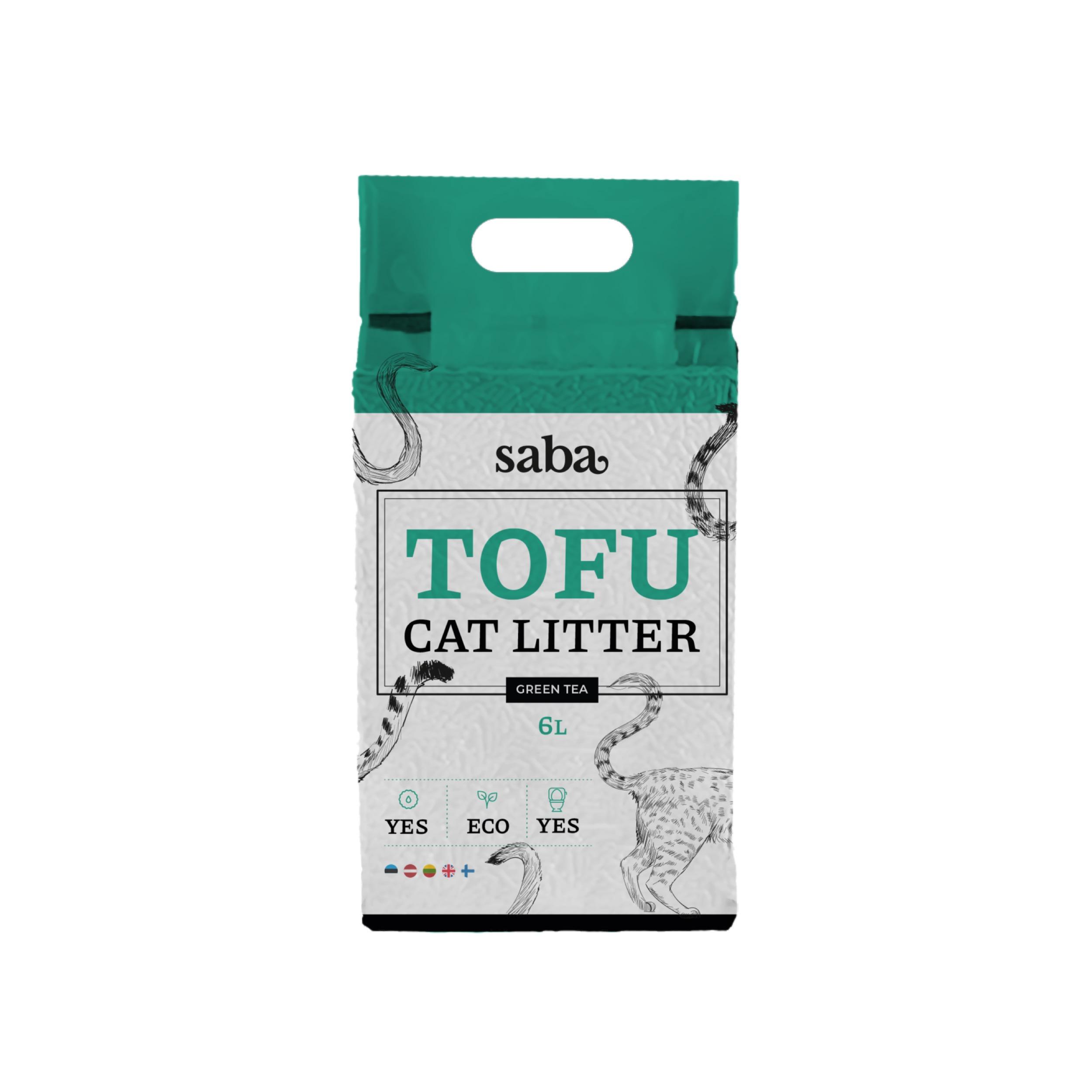 4745011022554.jpg SABA rohelise tee lõhnaline tofu kassiliiv 6L - Pilt 1