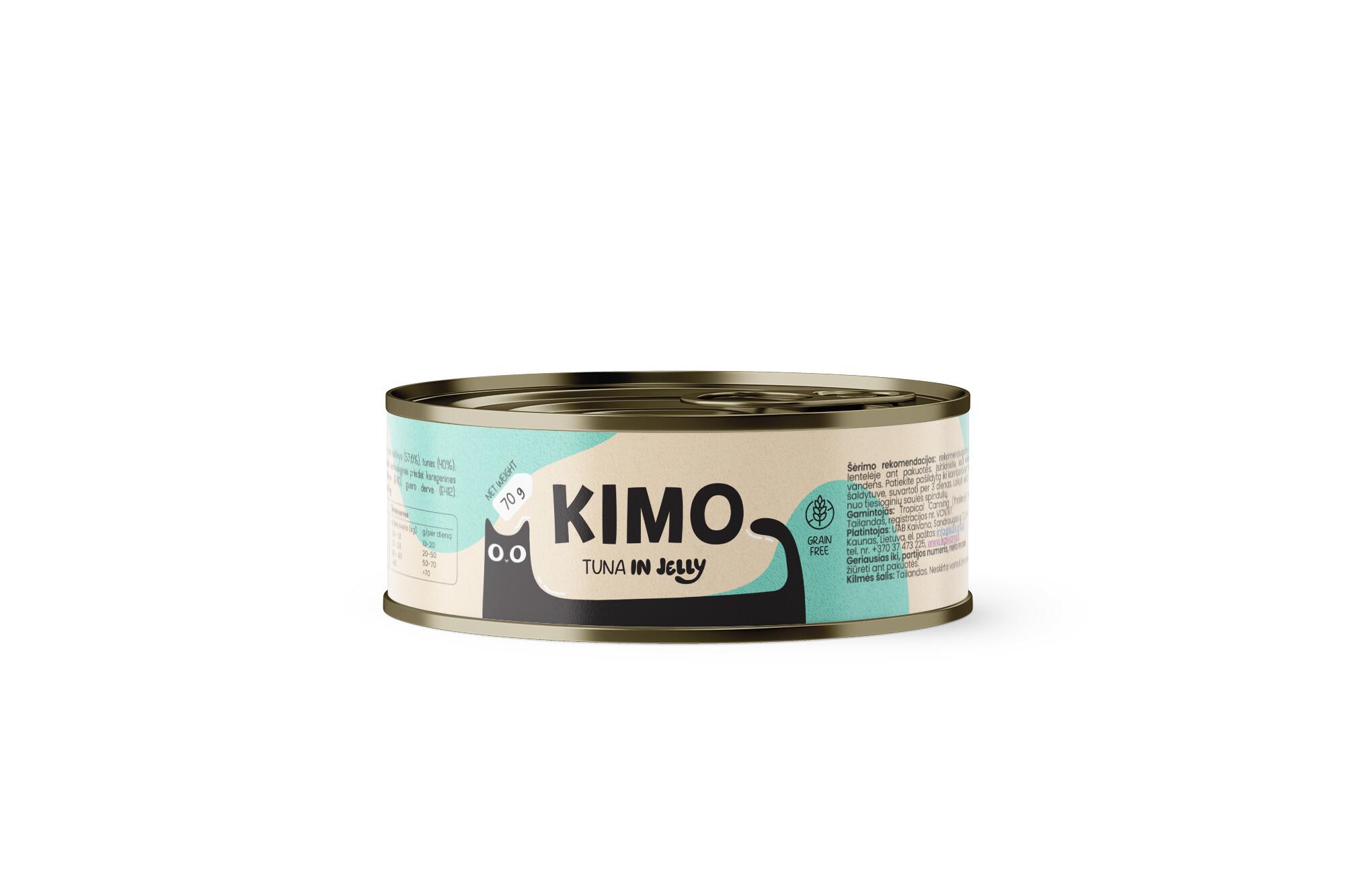 4779032180283.jpg Kimo Tuna in Jelly konserv kassidele 70g - Pilt 1
