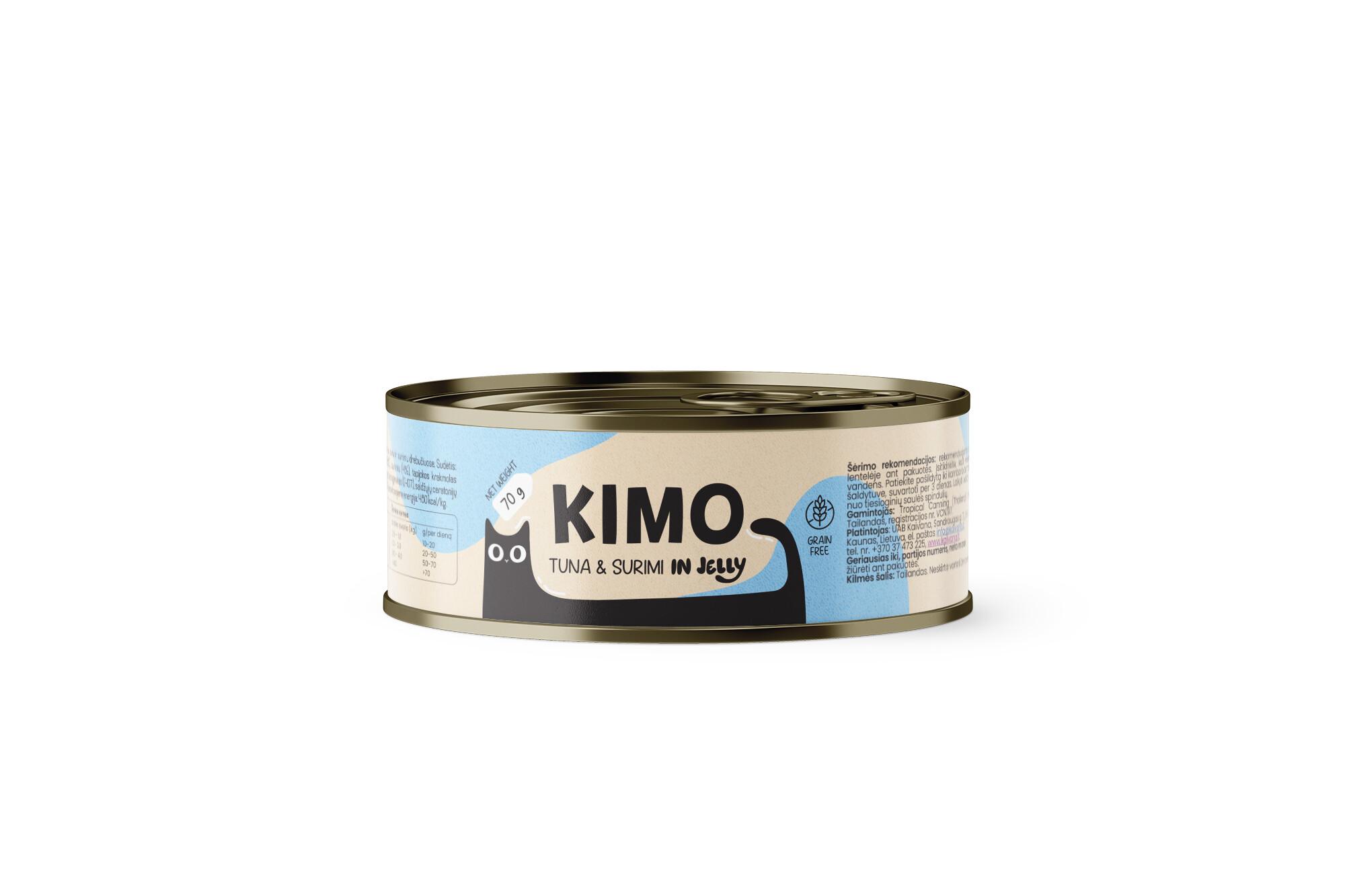 4779032180306.jpg Kimo Tuna & Surimi in Jelly konserv kassidele 70g - Pilt 1