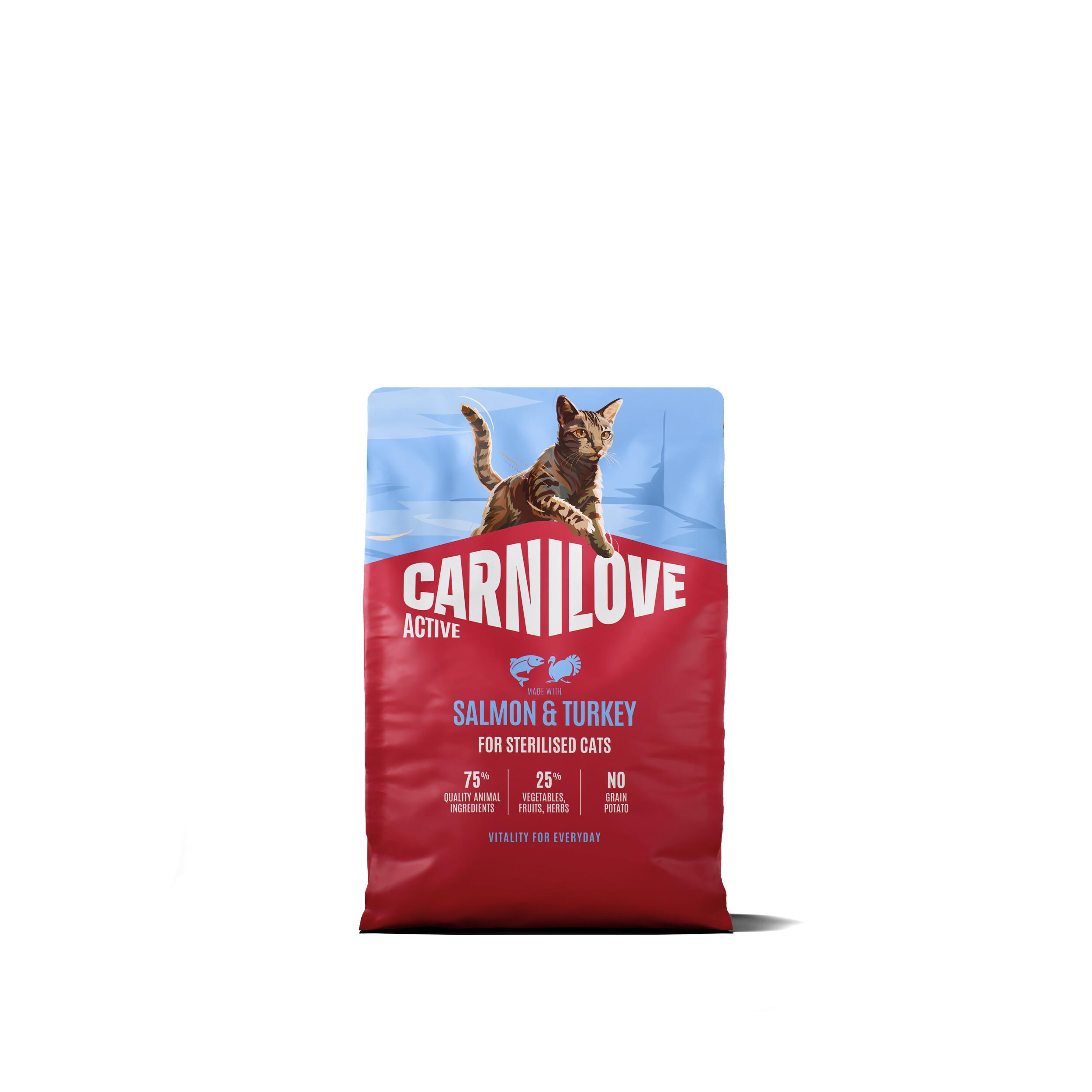 8595602581559.jpg Carnilove Active Salmon & Turkey Adult Sterilised kassitoit 2kg - Pilt 1