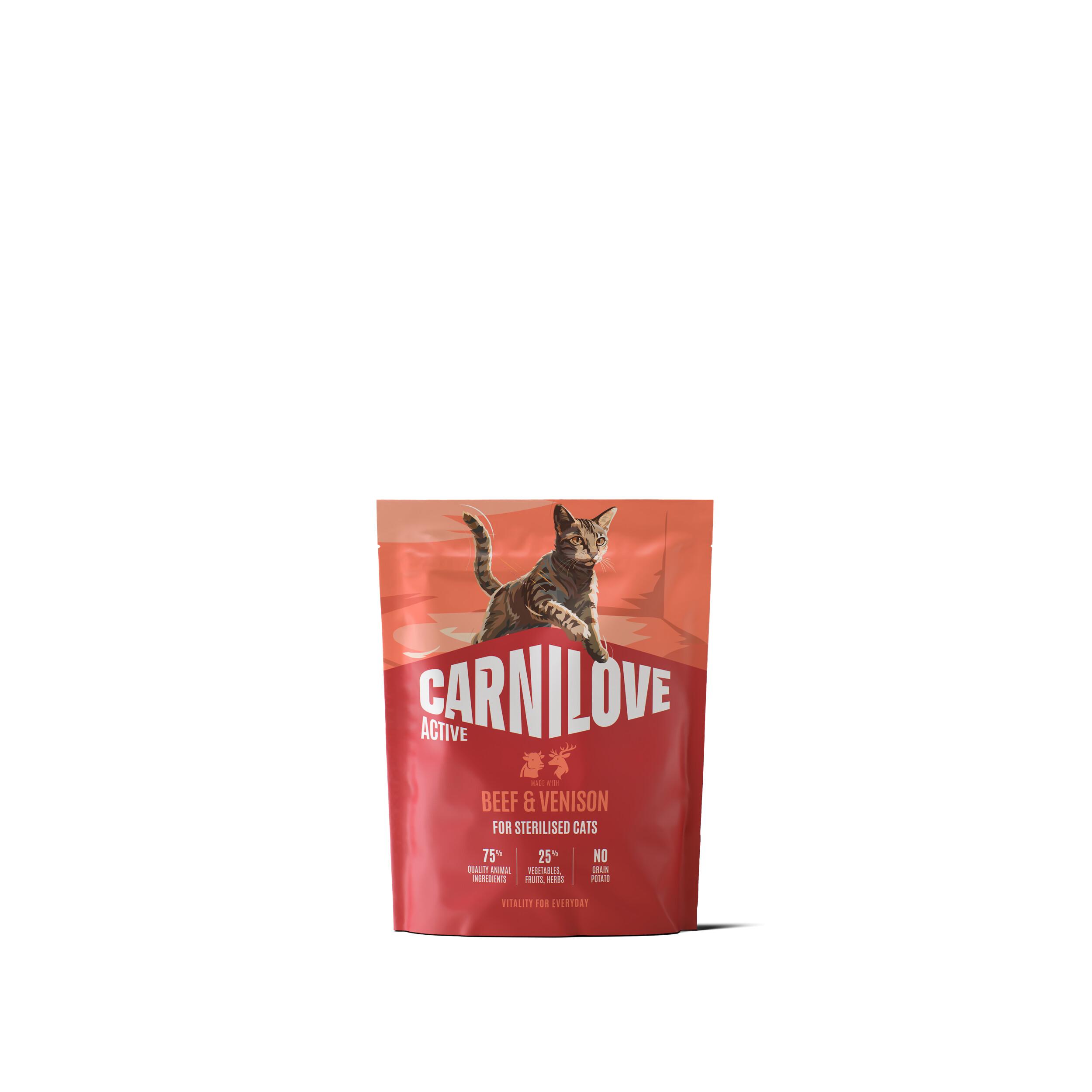 8595602581672.jpg Carnilove Active Beef & Venison Adult Sterilised kassitoit 0,4kg - Pilt 1