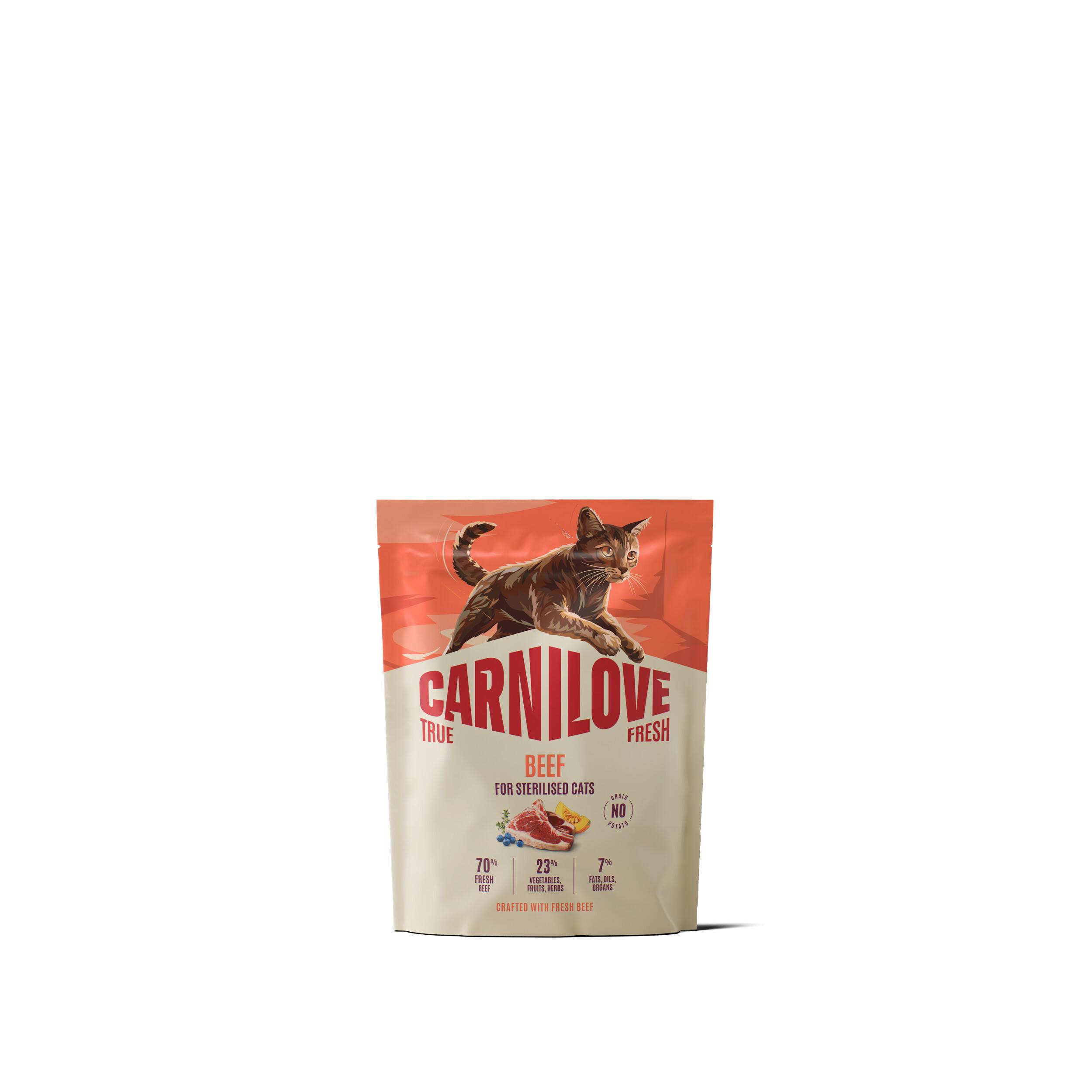 8595602582143.jpg Carnilove True Fresh Beef Adult Sterilised kassitoit 0,4kg - Pilt 1