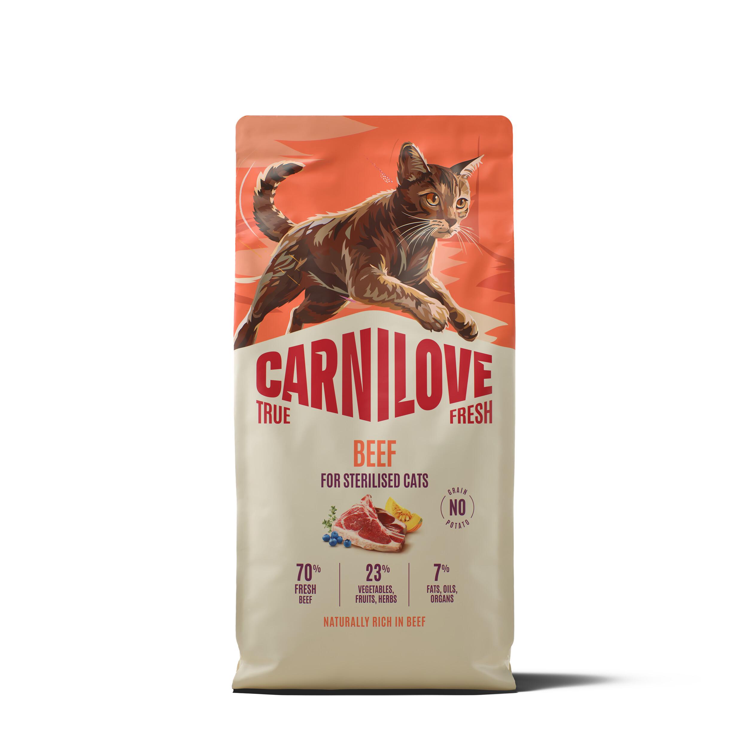 8595602582181.jpg Carnilove True Fresh Beef Adult Sterilised kassitoit 6kg - Pilt 1