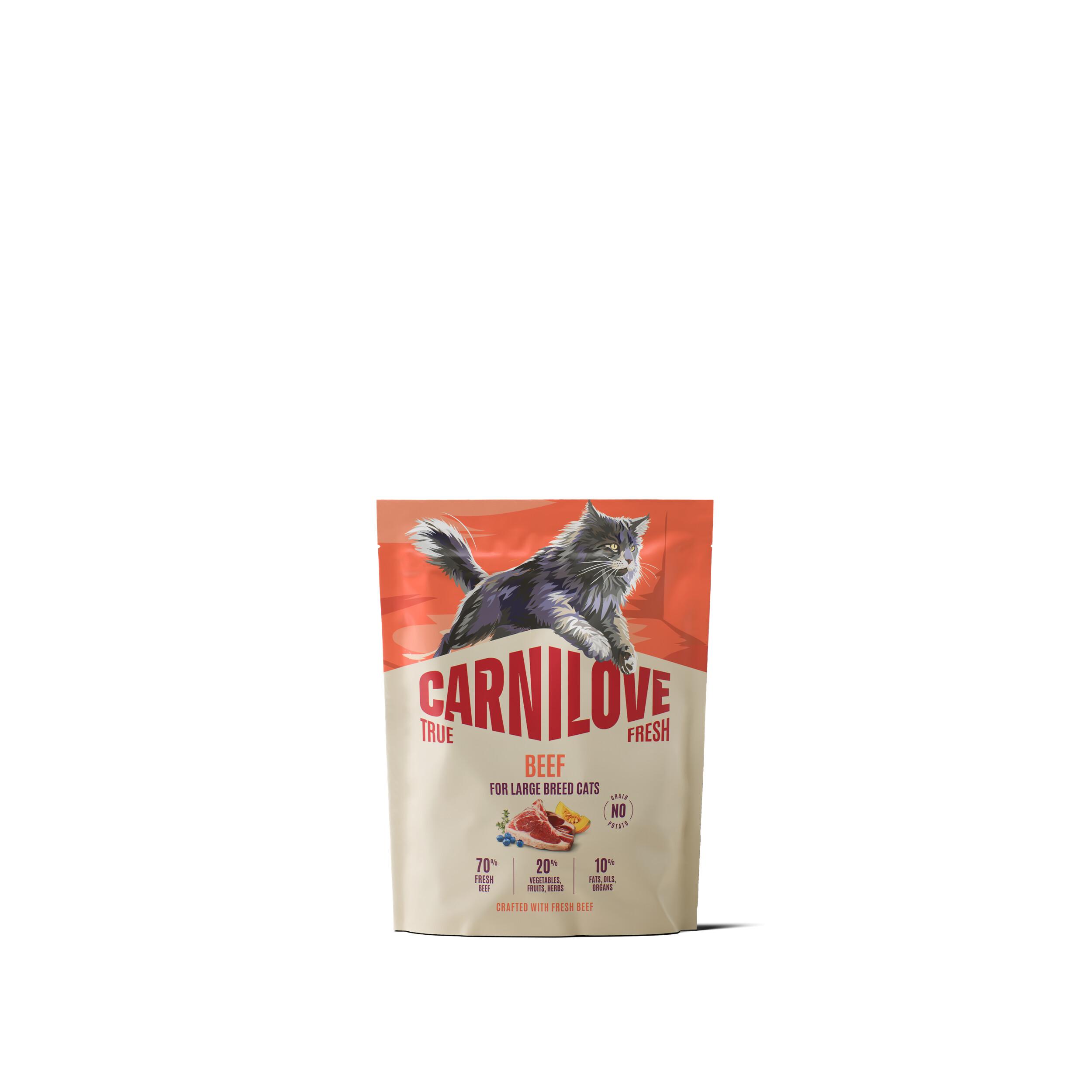 8595602582198.jpg Carnilove True Fresh Beef Adult LB kassitoit 0,4kg - Pilt 1