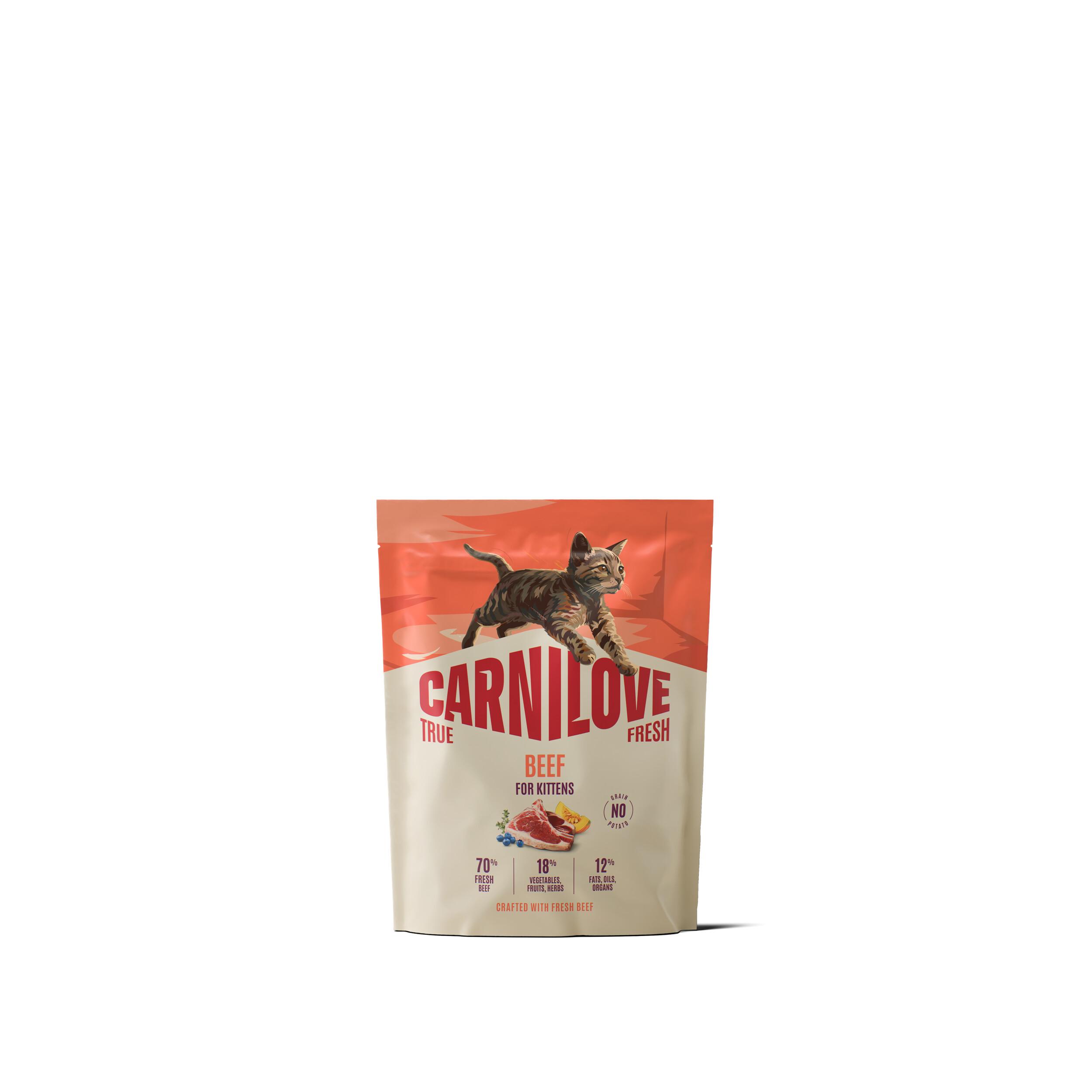 8595602582280.jpg Carnilove True Fresh Beef Kitten kassitoit 0,4kg - Pilt 1
