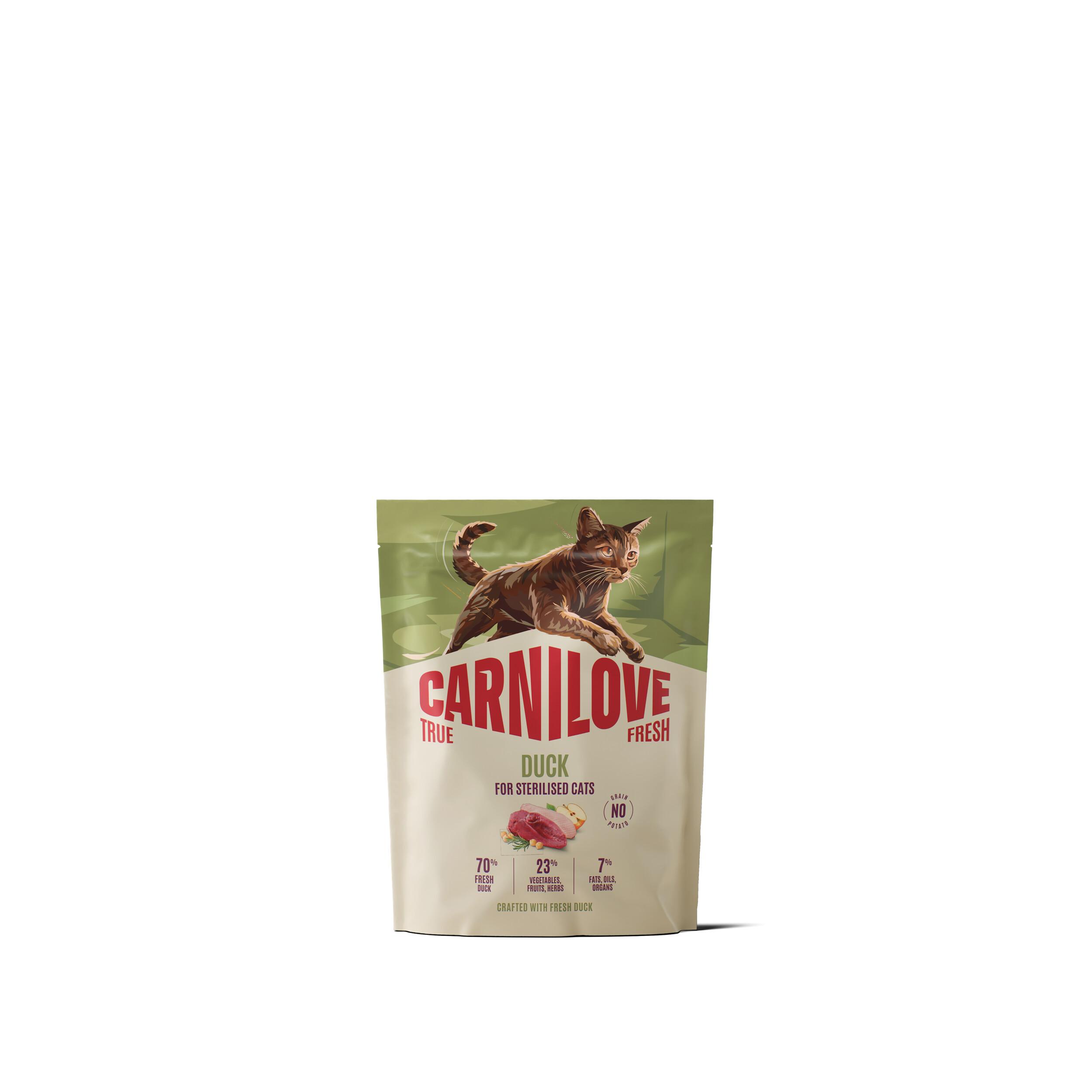 8595602582334.jpg Carnilove True Fresh Duck Adult Sterilised kassitoit 0,4kg - Pilt 1