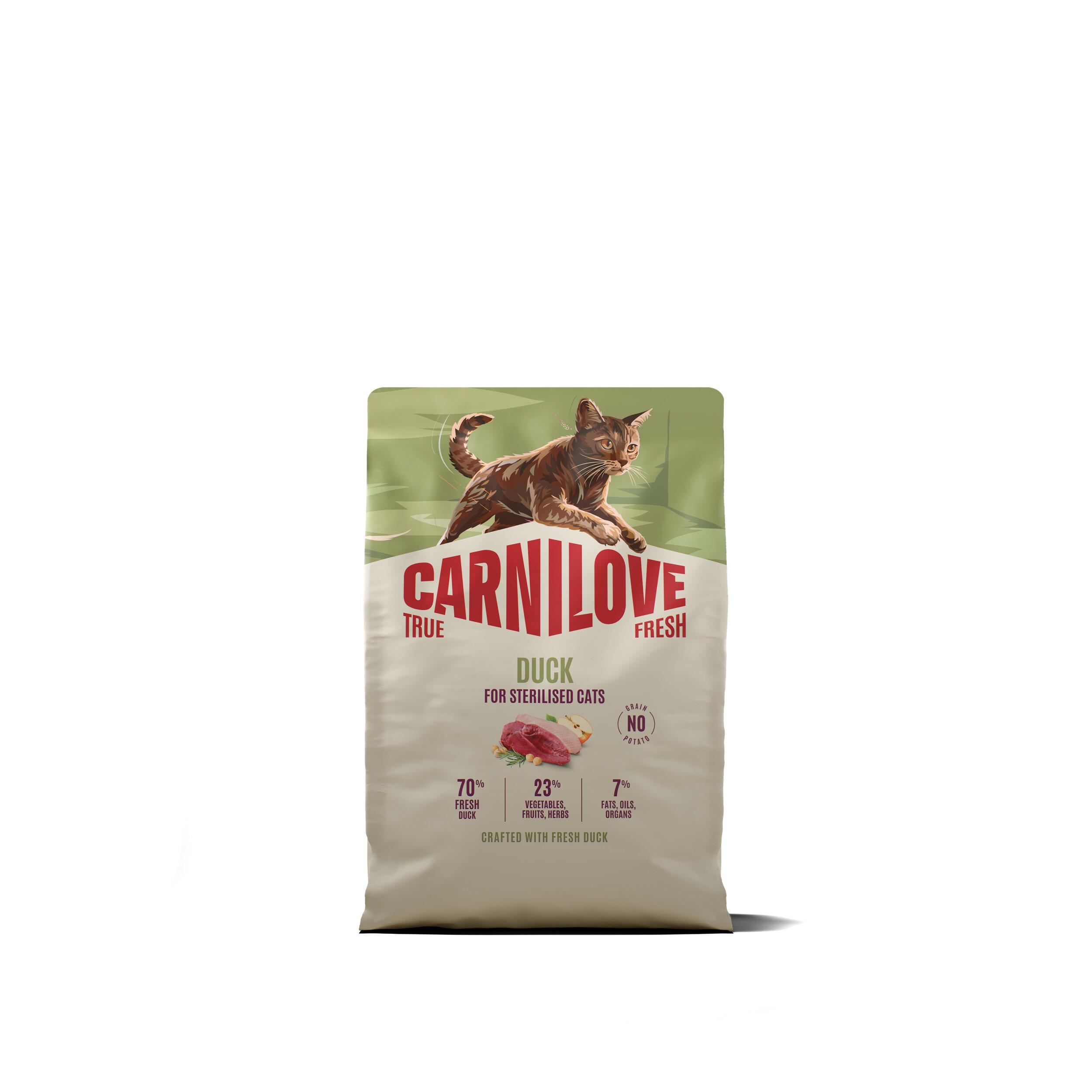 8595602582365.jpg Carnilove True Fresh Duck Adult Sterilised kassitoit 2kg - Pilt 1