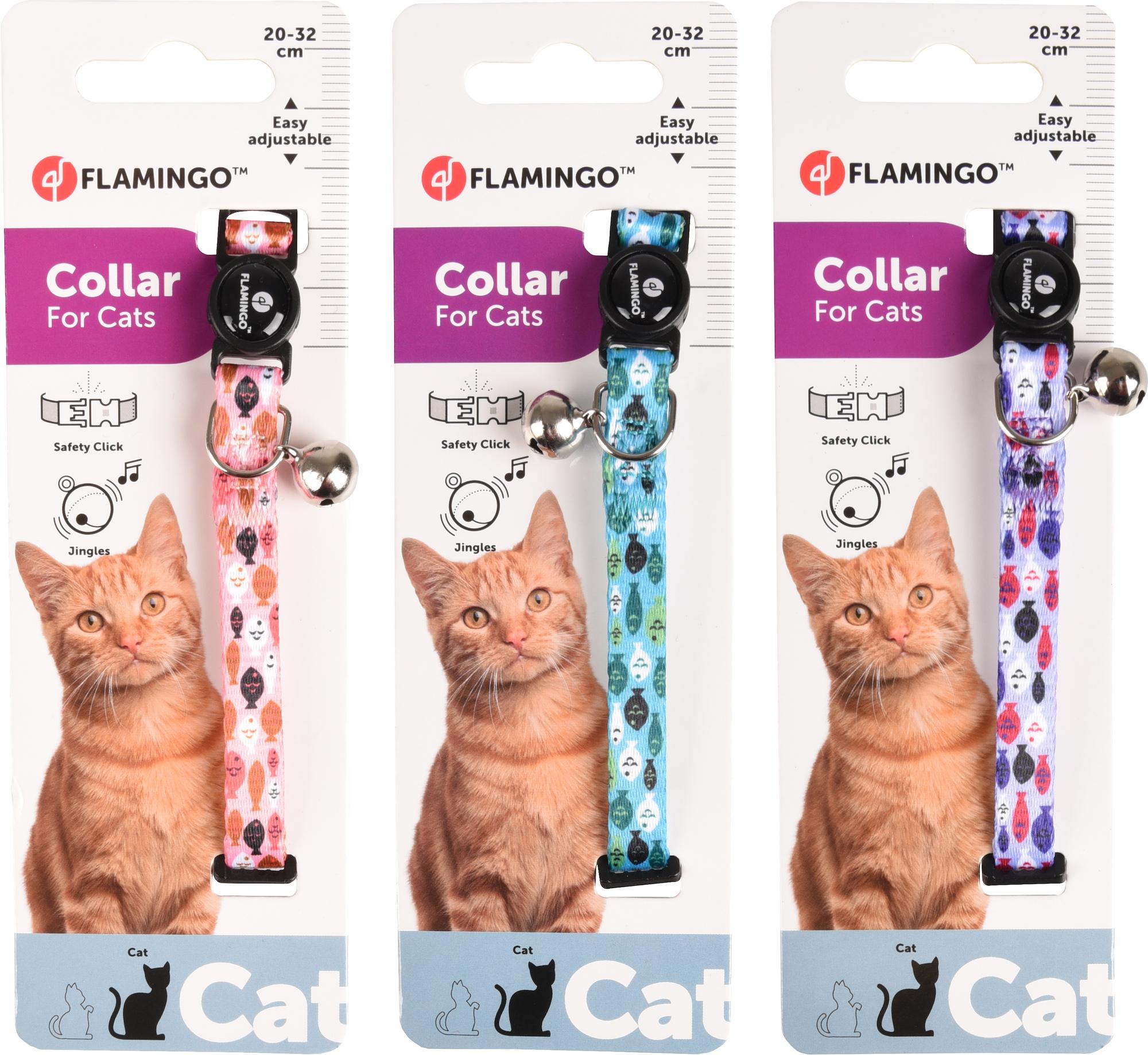 5400585131260.jpg Flamingo Minou kaelarihm kassile 20-32cm (assortii) - Pilt 1