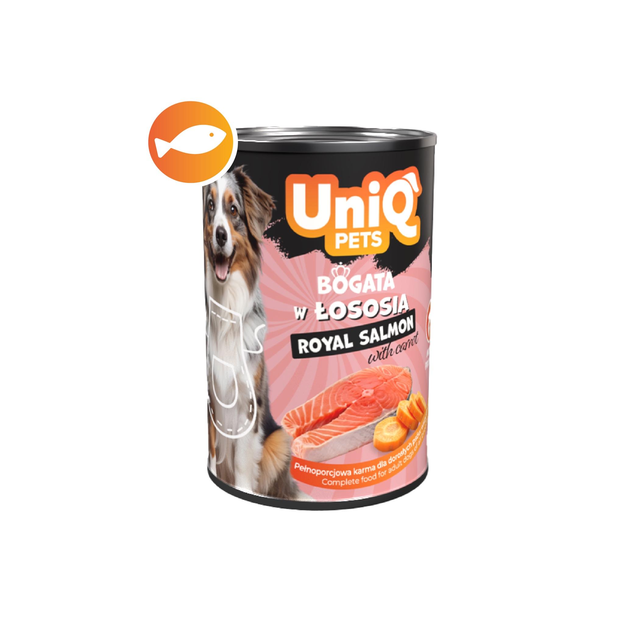 5903843431800.jpg UniQ Pets Royal Salmon konserv koertele 375g - Pilt 1