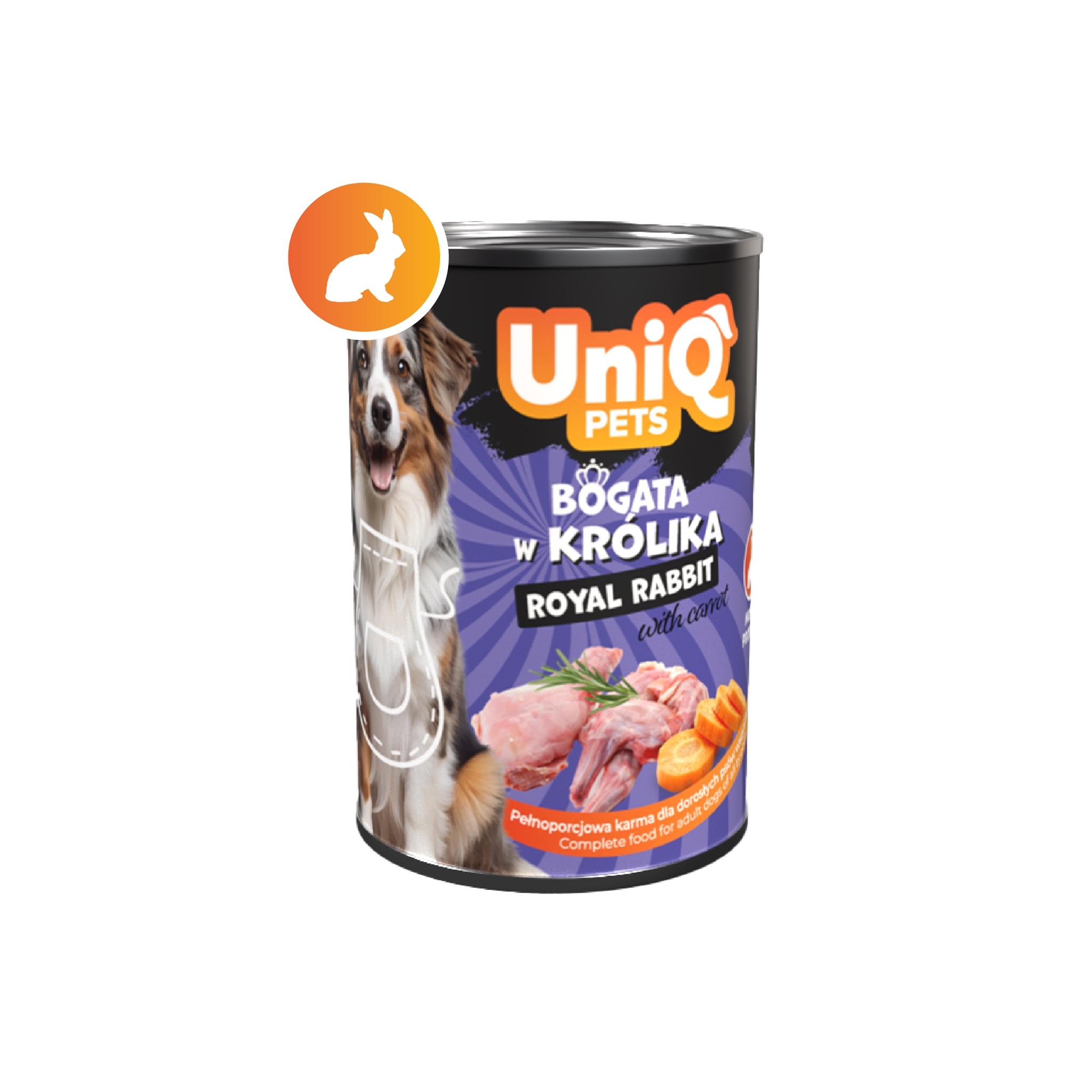 5903843434856.jpg UniQ Pets Royal Rabbit konserv koertele 375g - Pilt 1