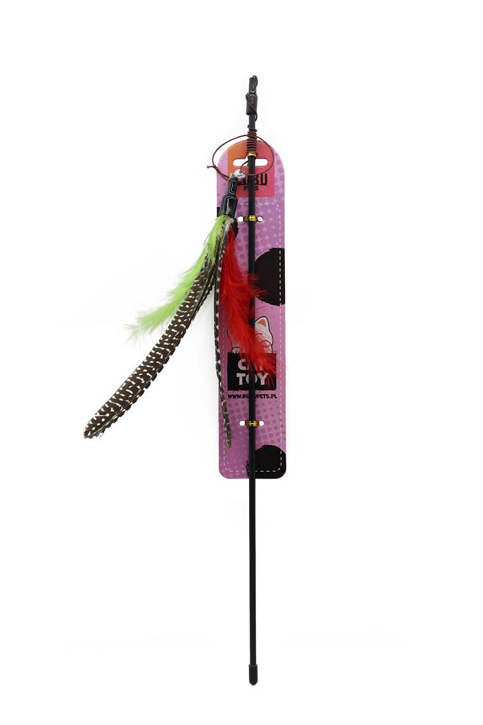 5905309286283.jpg Bubu Pets kassiõng kellukese ja värviliste sulgedega 41-101cm - Pilt 1