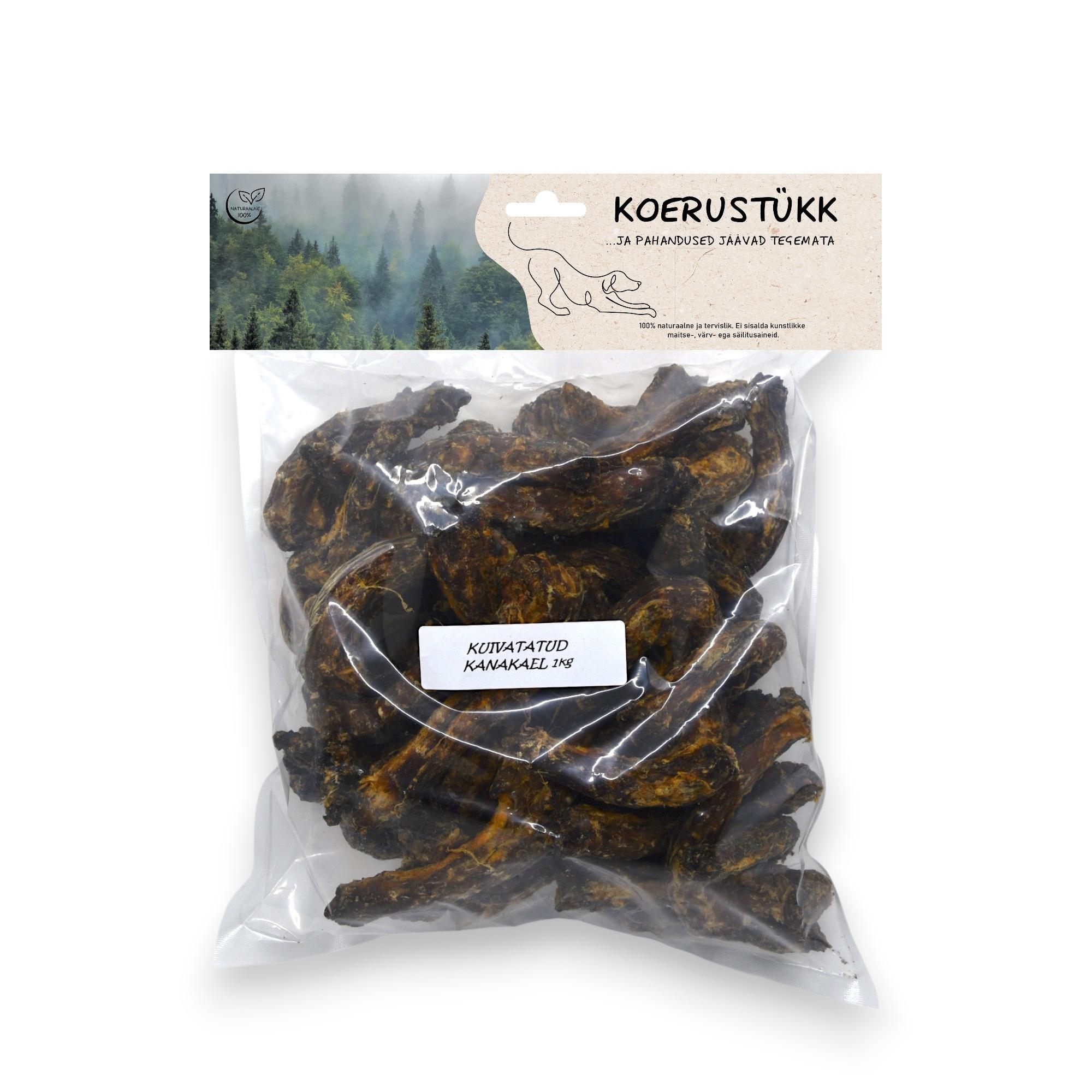 722777194293.jpg Koerustükk kuivatatud kanakael koerale 1kg - Pilt 1