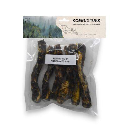 Koerustükk kuivatatud pardi kael koerale 200g