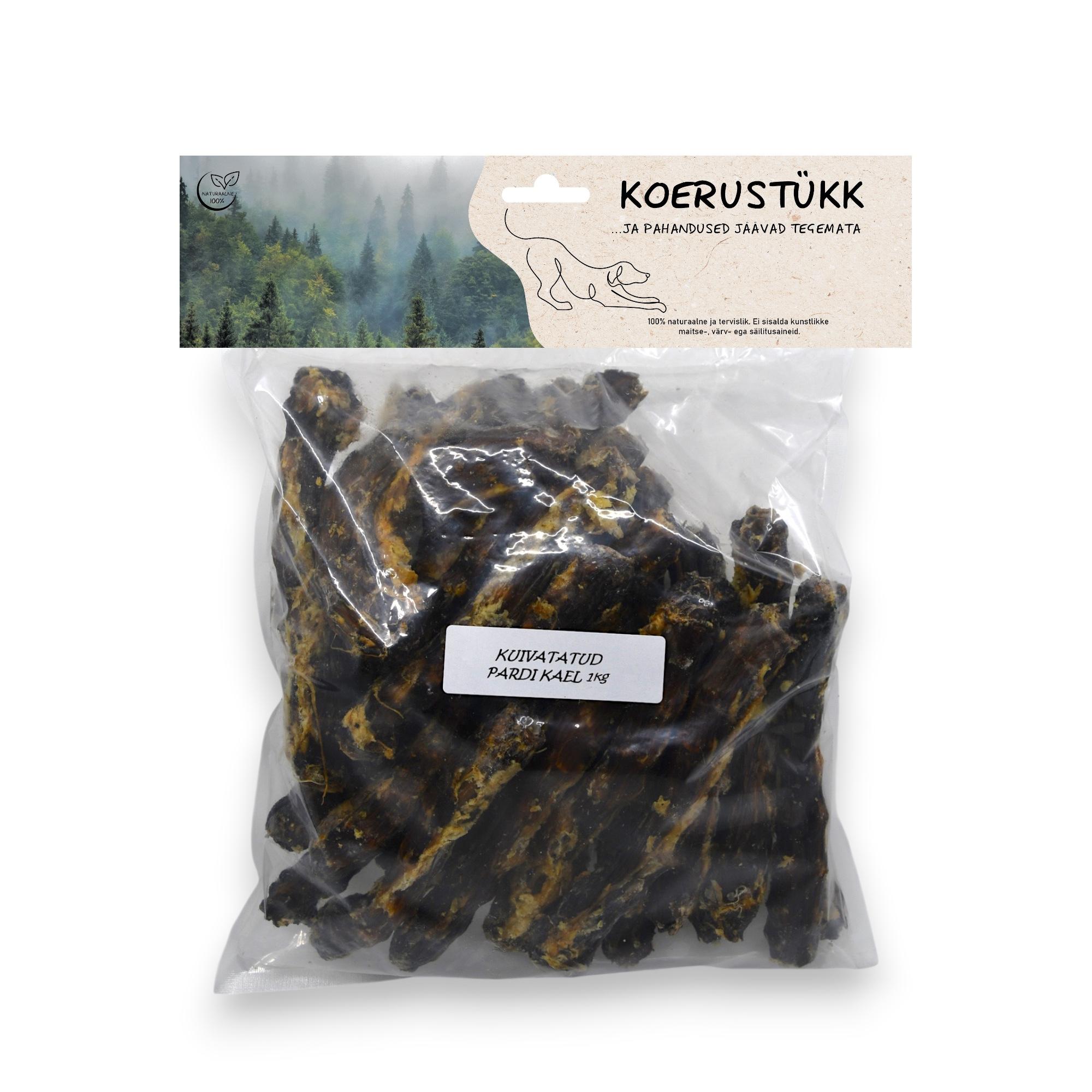 722777195344.jpg Koerustükk kuivatatud pardi kael koerale 1kg - Pilt 1