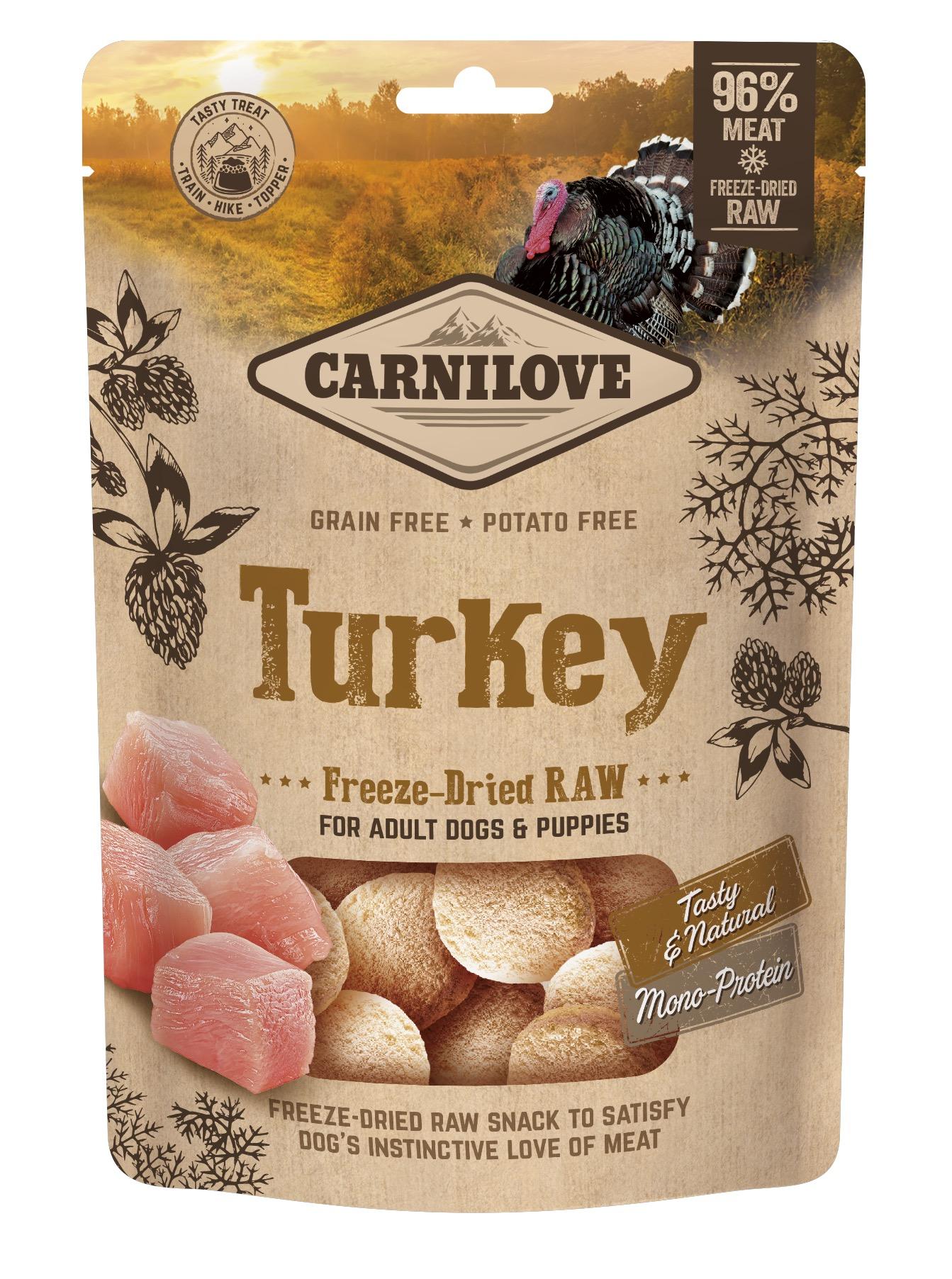 8595602569274.jpg Carnilove külmkuivatatud maius Turkey koertele 60g - Pilt 1