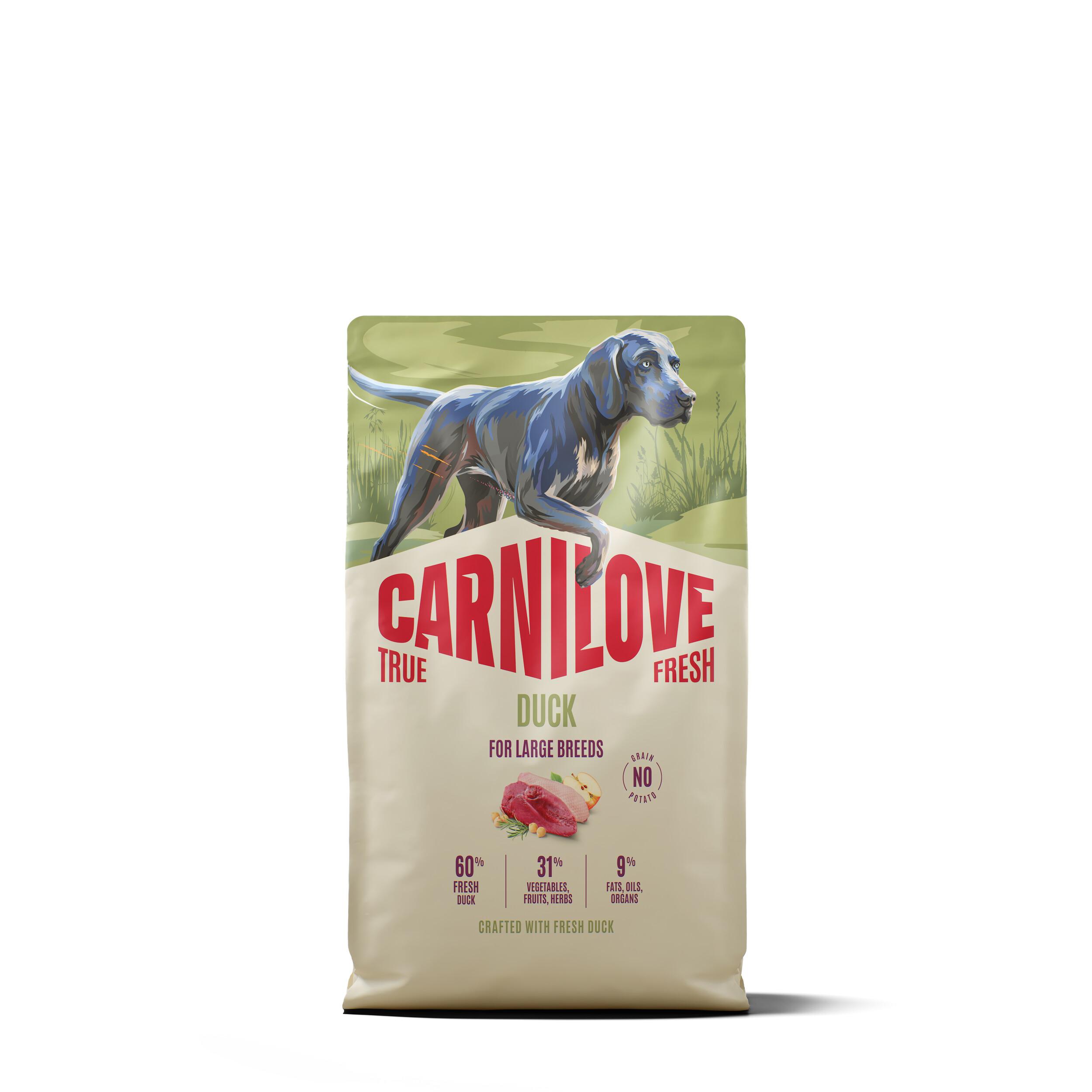 8595602581955.jpg Carnilove True Fresh Duck Adult Large Breeds koeratoit 4kg - Pilt 1