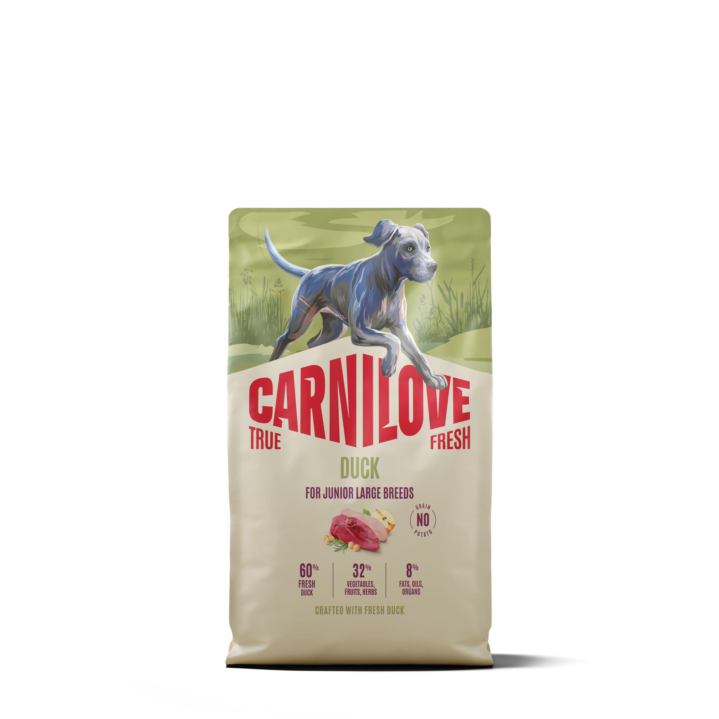 8595602581993.jpg Carnilove True Fresh Duck Junior Large Breed koeratoit 4kg - Pilt 1