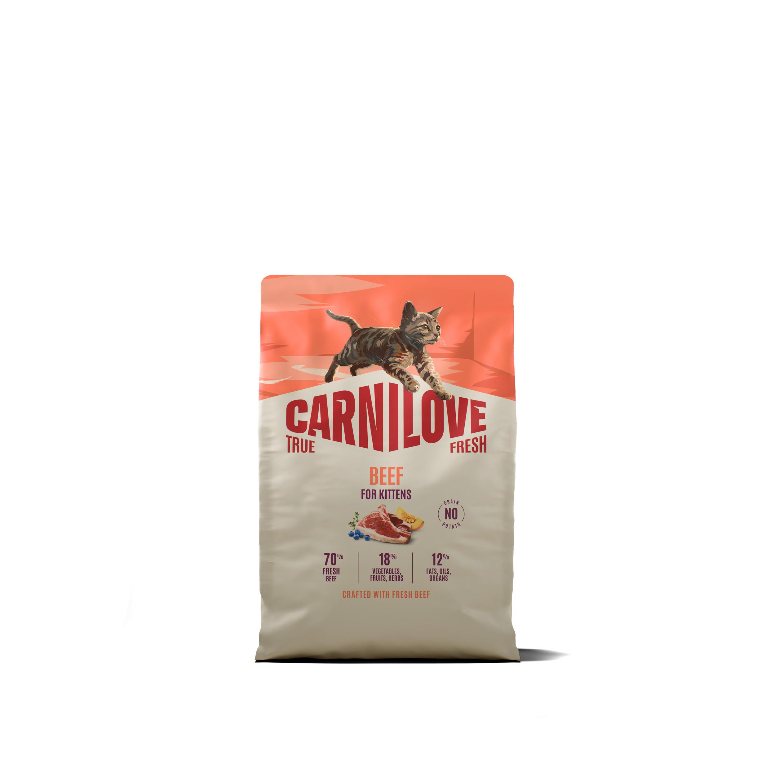 8595602582310.jpg Carnilove True Fresh Beef Kitten kassitoit 2kg - Pilt 1
