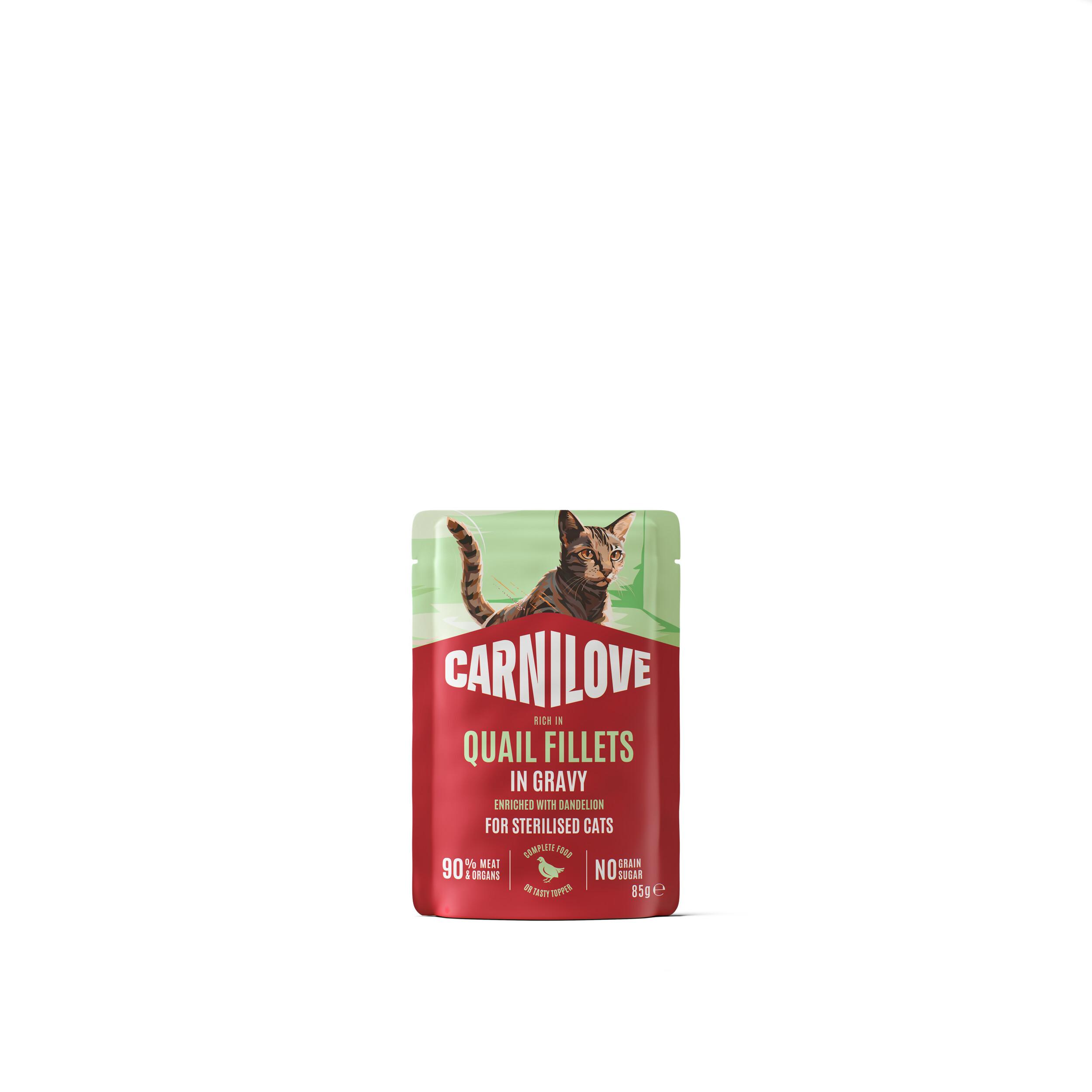 8595602582686.jpg Carnilove Quail Gravy with Dandelion märgtoit steriliseeritud kassidele 85g - Pilt 1
